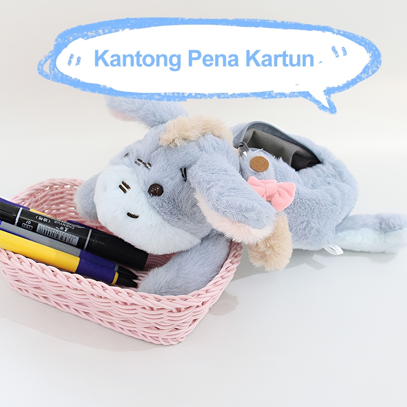 

【COD】Kotak Pensil / Pencil Case Boneka Bulu Animals Lucu - Gwiyeo Edition, Tas Stationery Kawaii