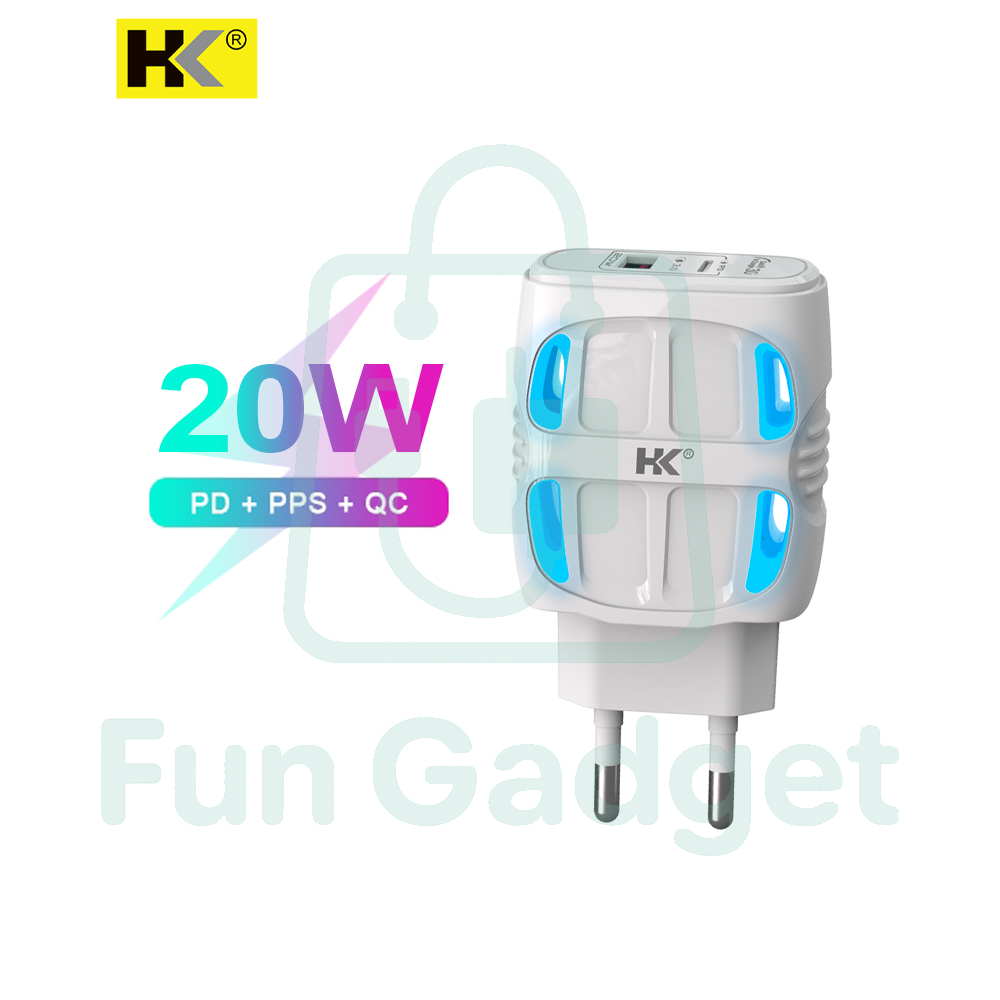 HK D060AC Charger 20W Fast Charging PD + PPS + QC