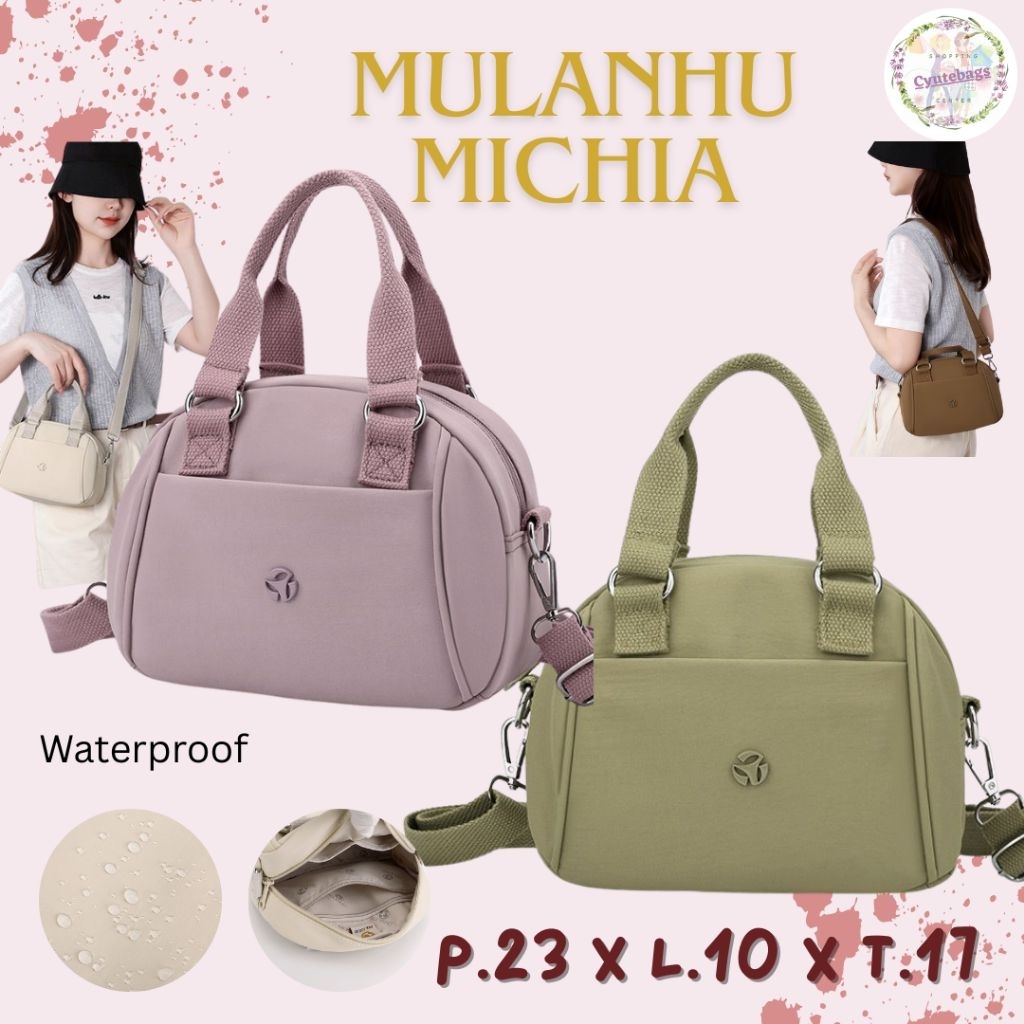 MULANHU MICHIA TAS WANITA TENTENG SELEMPANG IMPORT TAS BAHU ANTI AIR