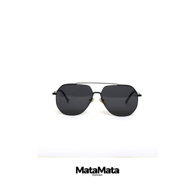 MataMata Eyewear Sunglasses ICE Bold Premium Metal Hitam Retro Kekinian