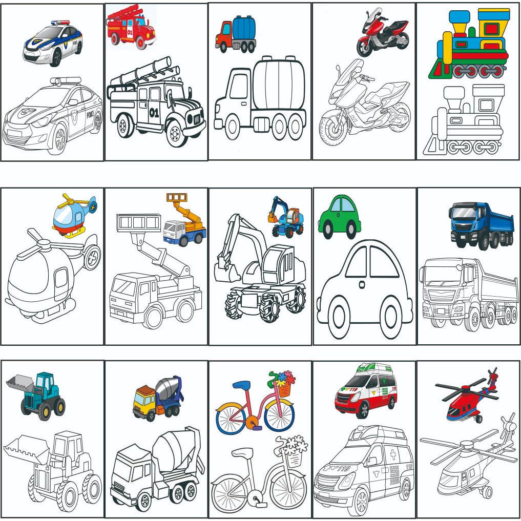 

Tema Kendaraan - Lembar Mewarnai Anak – 15 Lembar – Kertas HVS A5 - Gambar Disertai Contohnya