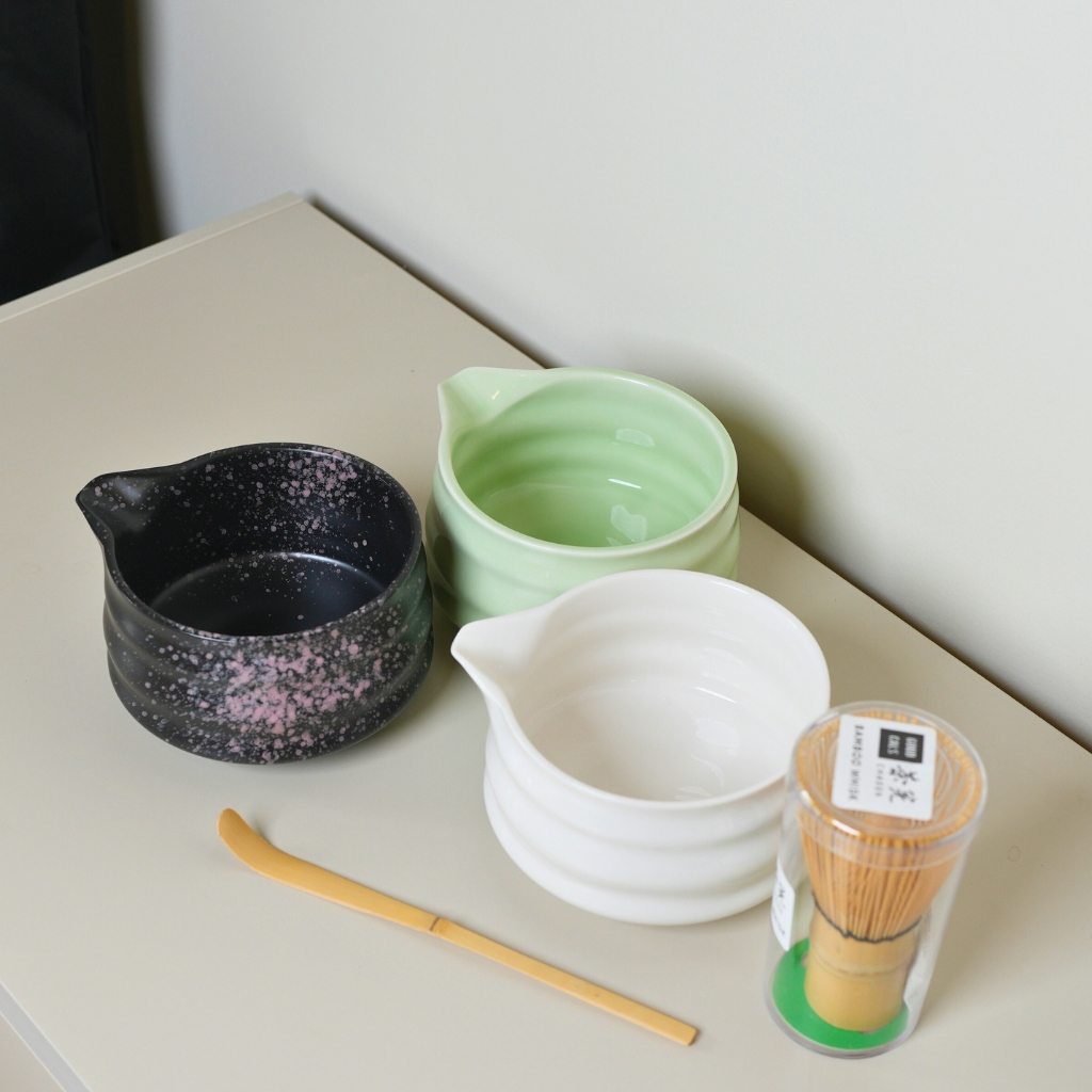 

Matcha Bowl Chawan / Chasen Whisk Bambu / Chashaku Sendok Bambu Alat Minum Teh Jepang