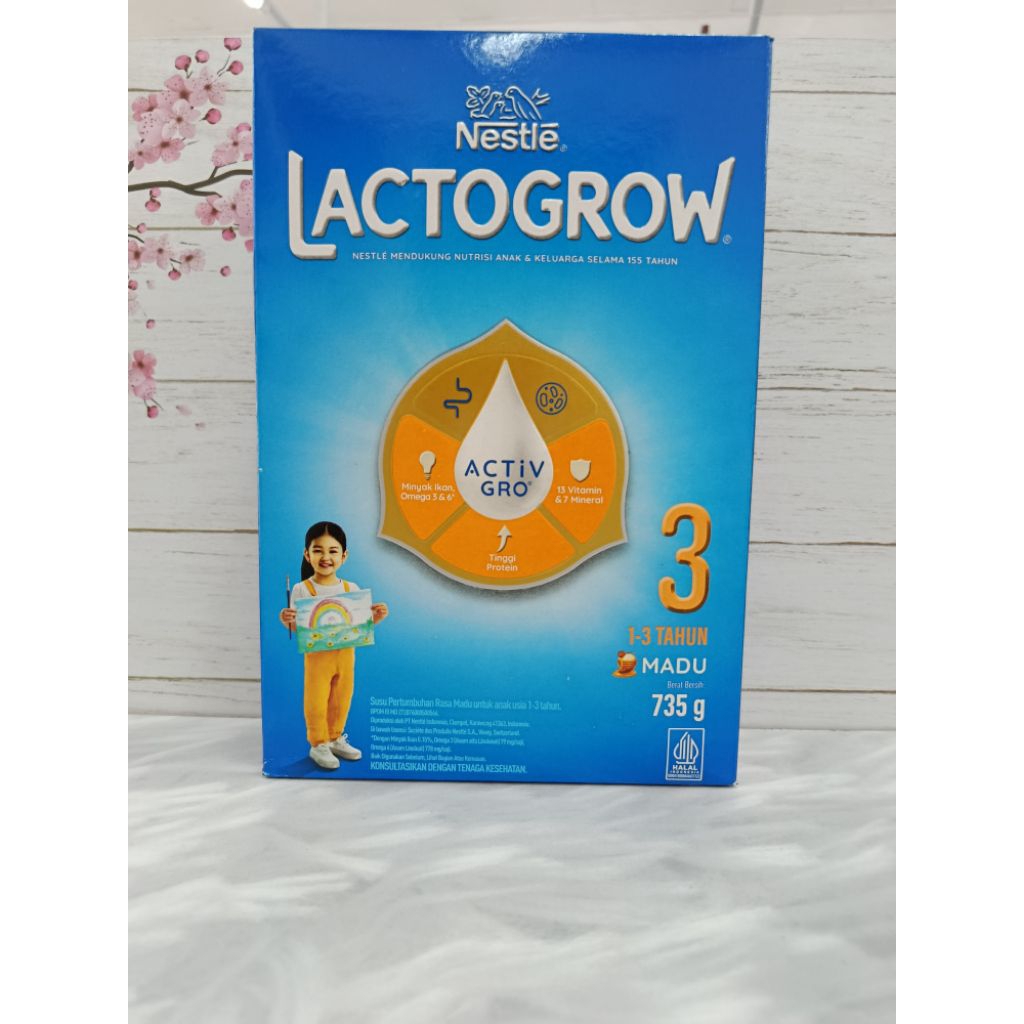 

Lactogrow 3 Susu Pertumbuhan Usia 3-5 Tahun 735gr