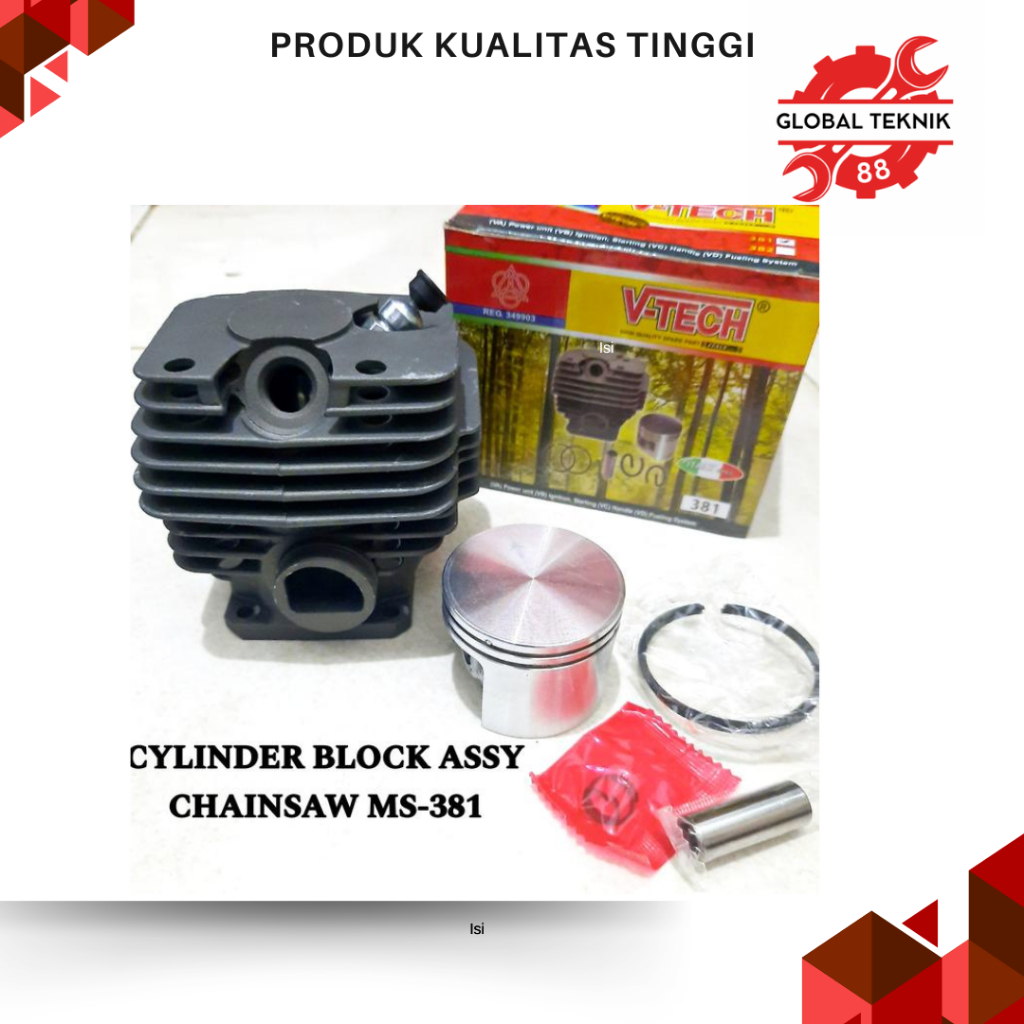 Blok Chainsaw Ms 381 Cylinder Block Chainsaw 381 Komplitgth