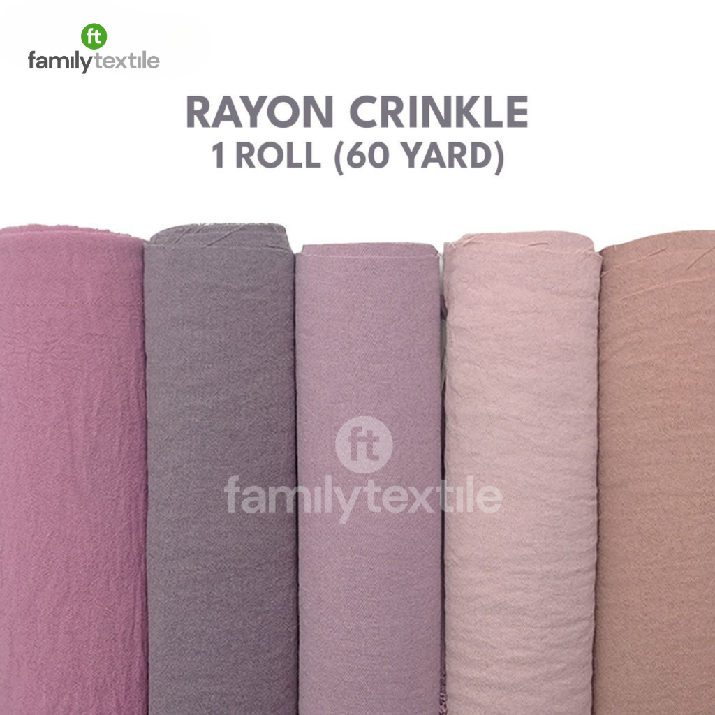 Bahan Kain Rayon Crinkle Cey Airflow 1 Roll 60 Yard Premium Quality