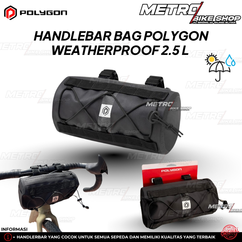 Handlebar bag Polygon 2.5 L Weatherproof Tas Handlebar Tas sepeda