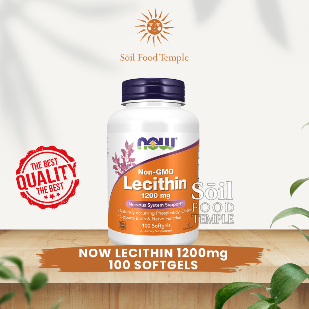 NOW Lecithin 1200mg (100 Softgels) Original USA by Soil Food Temple