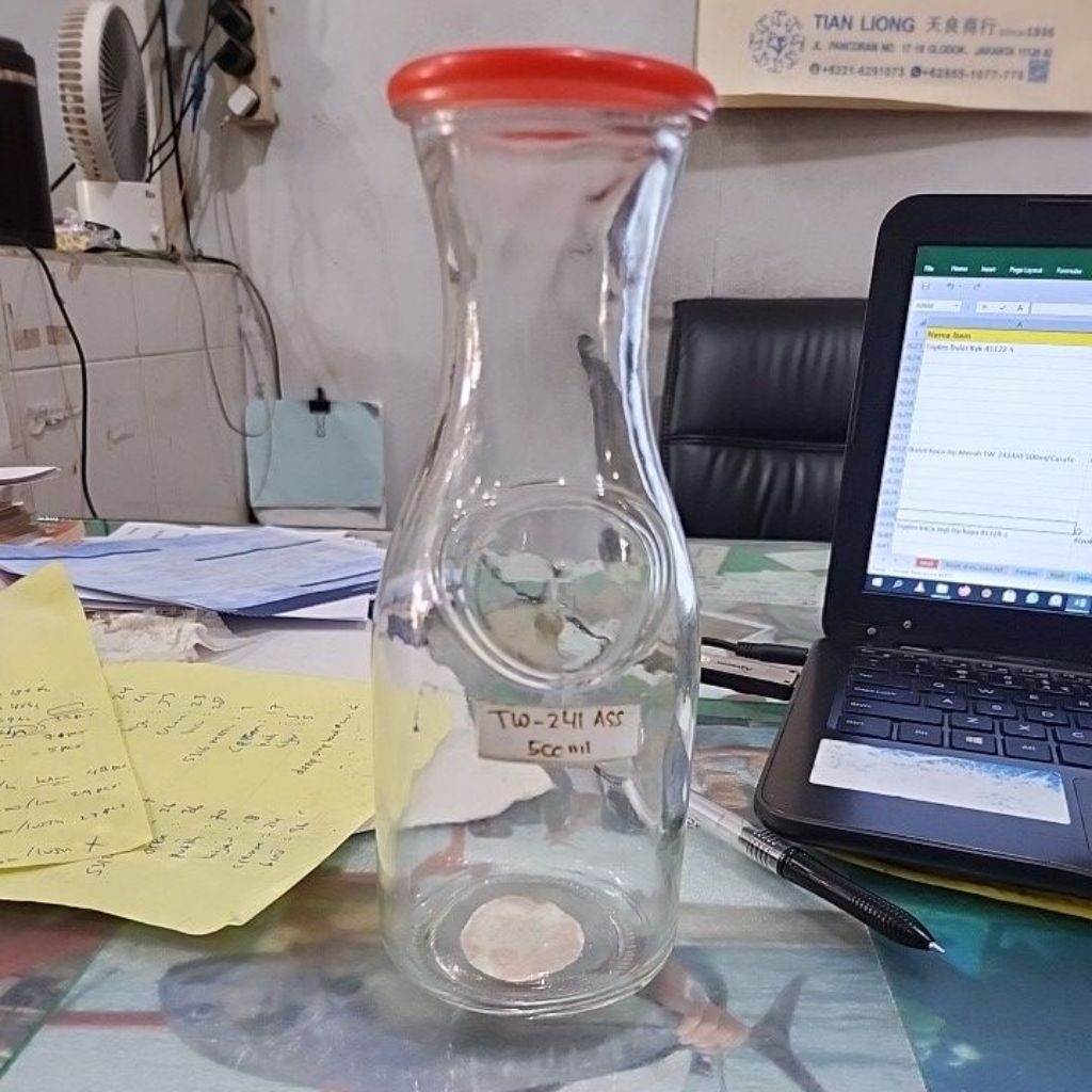 botol kaca tutup lucu botol kaca tutup 300ml pot bunga kaca