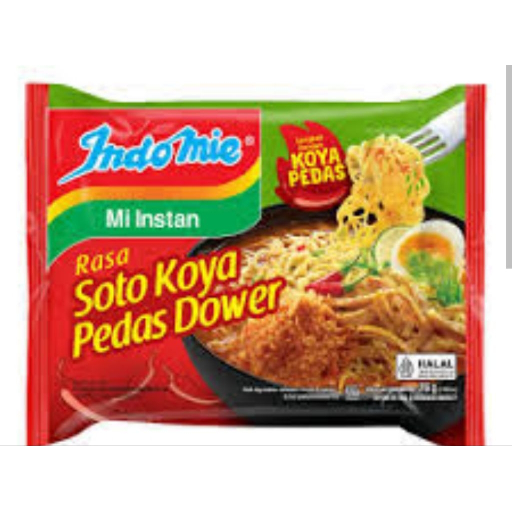

indomie kuah soto koya pedas dower