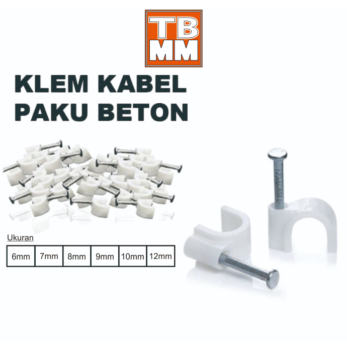 KLEM KABEL PAKU BETON PENJEPIT KABEL LISTRIK