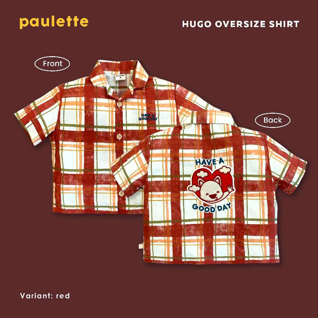 Paulette Kids Hugo Kemeja Oversized Anak Laki