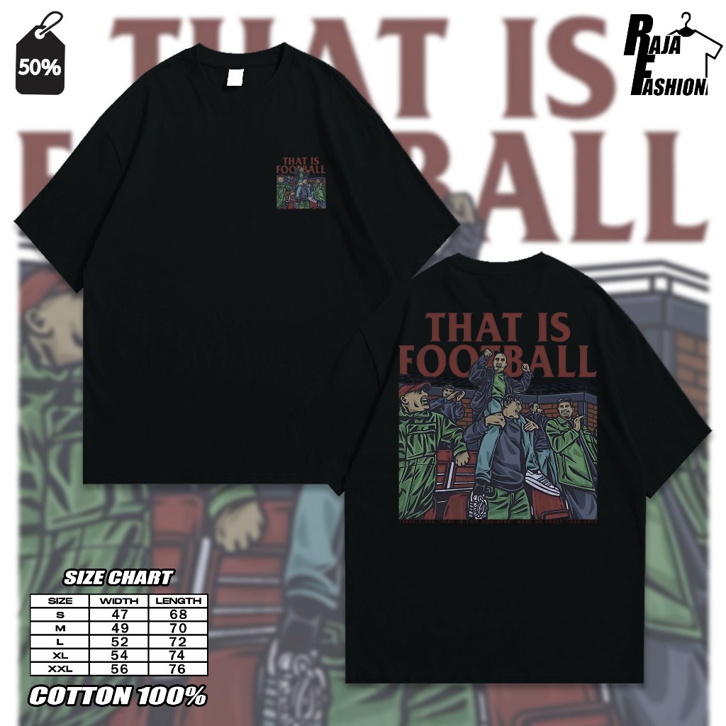 Kaos Streetwear Football Desain Premium Polyester
