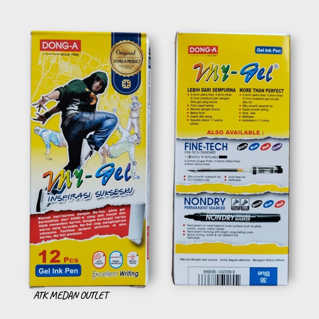 

[12 PCS] PULPEN MY GEL DONG-A 0.5 MM