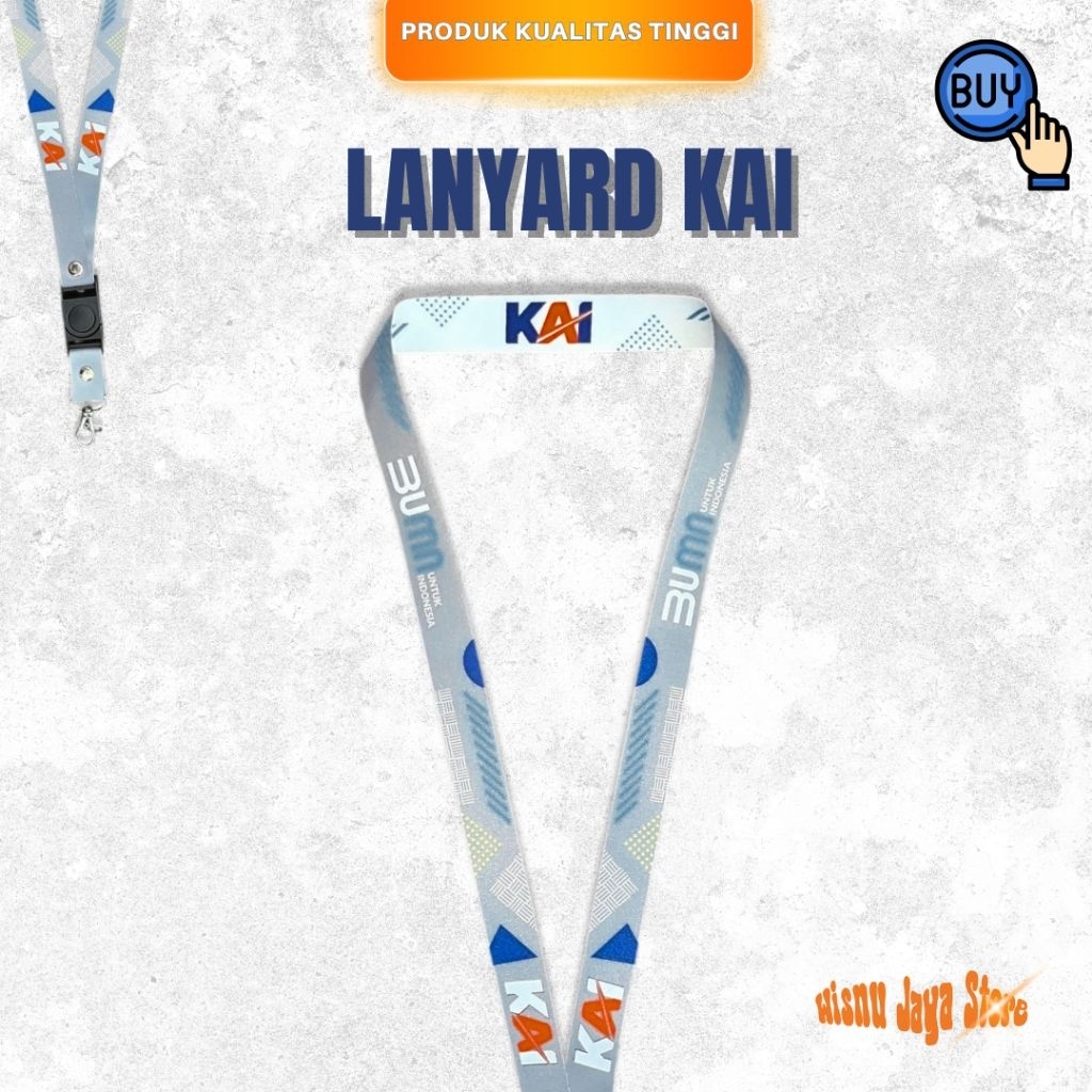 

LANYARD TALI ID CARD KERETA API INDONESIA (KAI) TERBARU | LANYARD KAI GROSIR TERMURAH & BERKUALITAS