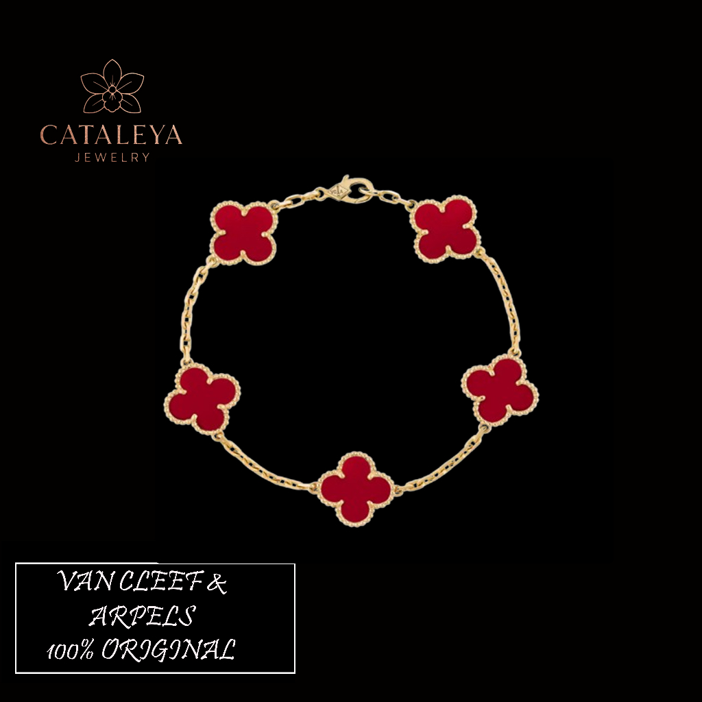 【18K emas asli/100%ORI】CATALEYA/Gelang 8K Emas /Bracelet Fashion Accessories Gold White/Gelang ranta