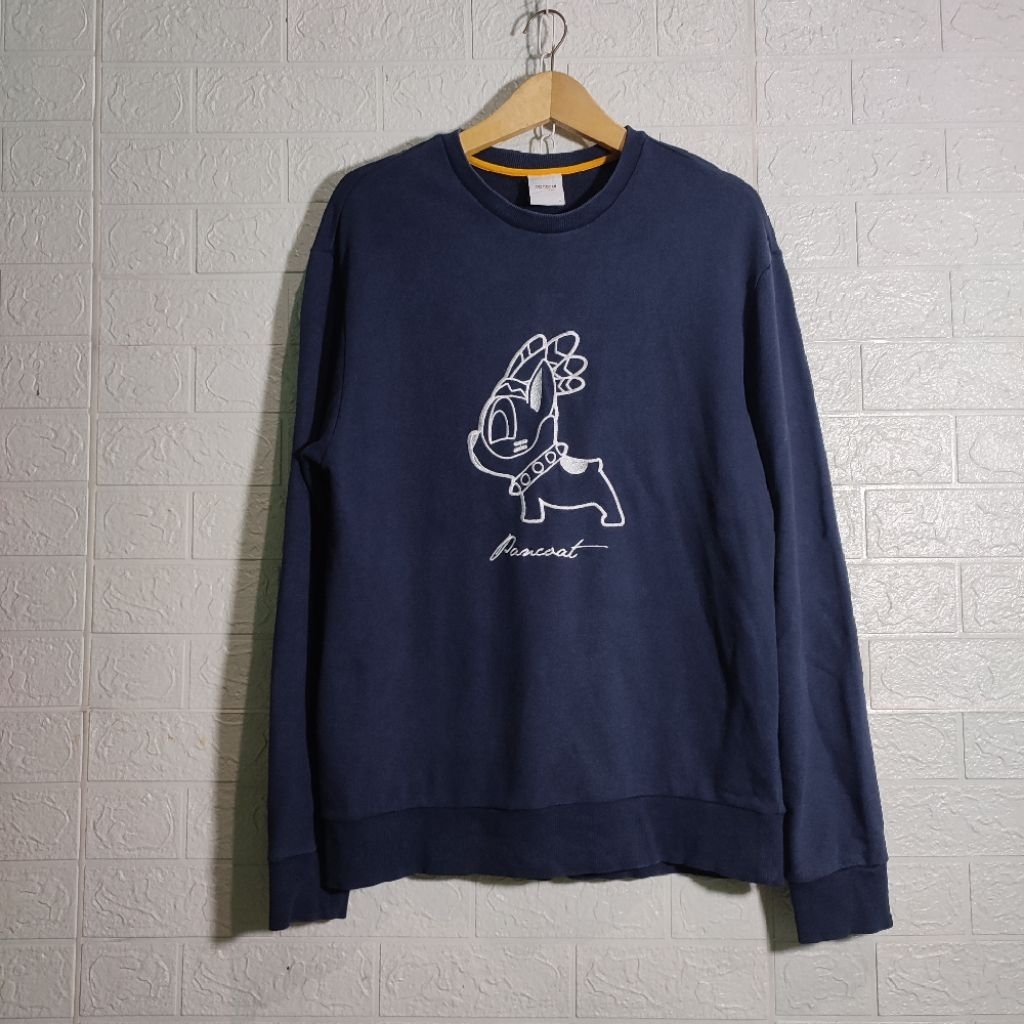 Sweater Crewneck PANCOAT size L Navy Second Murah