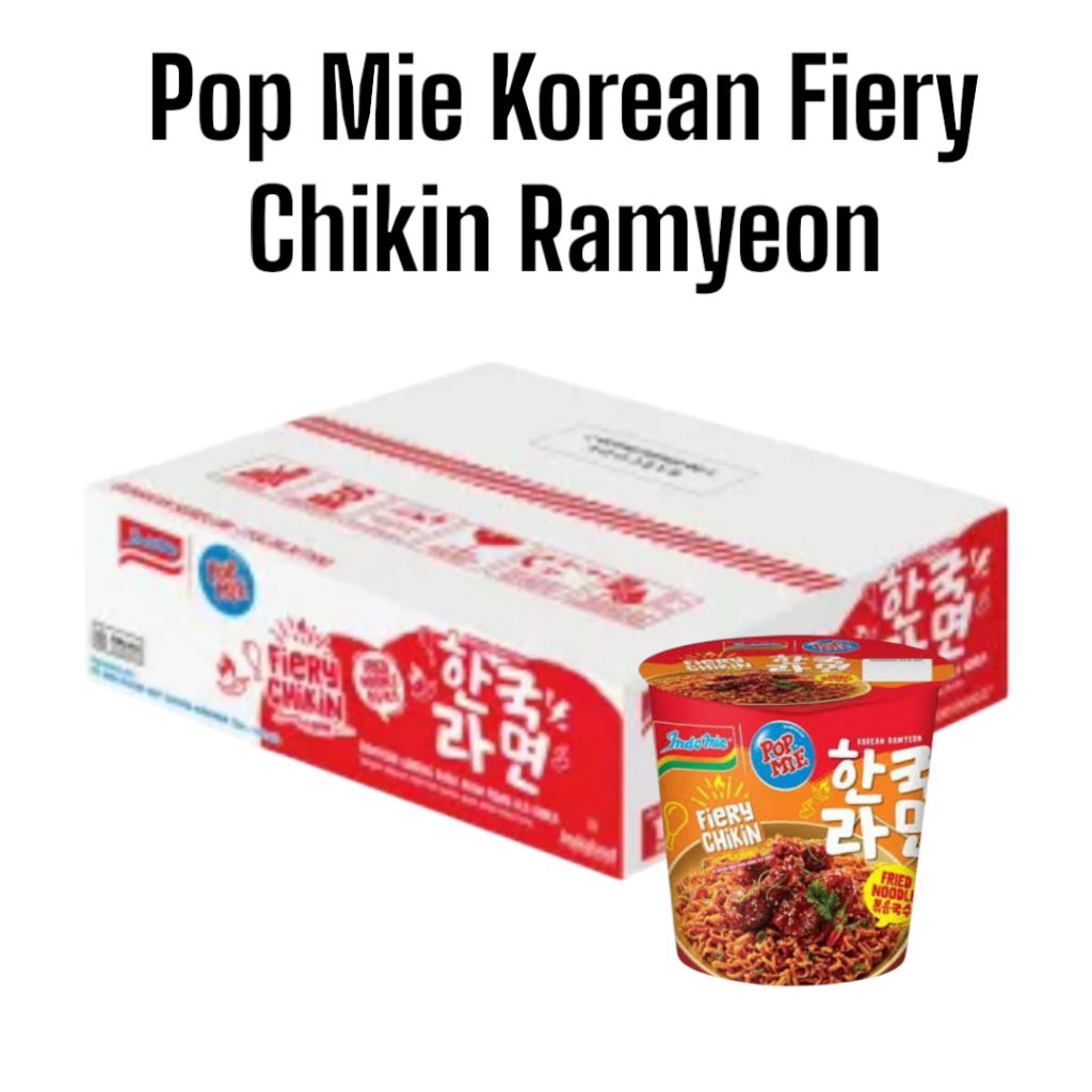 

Pop Mie Korean Spicy Fiery Chikin Ramyeon Cup – Mie Instan Ramen Korea Pedas 1 Dus isi 12
