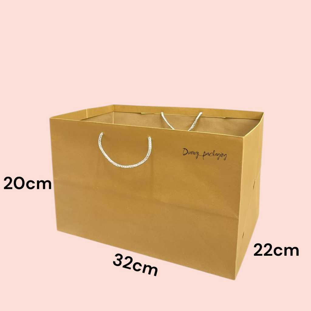 

Paper bag Coklat 32 x 20 | Paperbag Dus Donat | Tas Kertas Kotak Kue besar