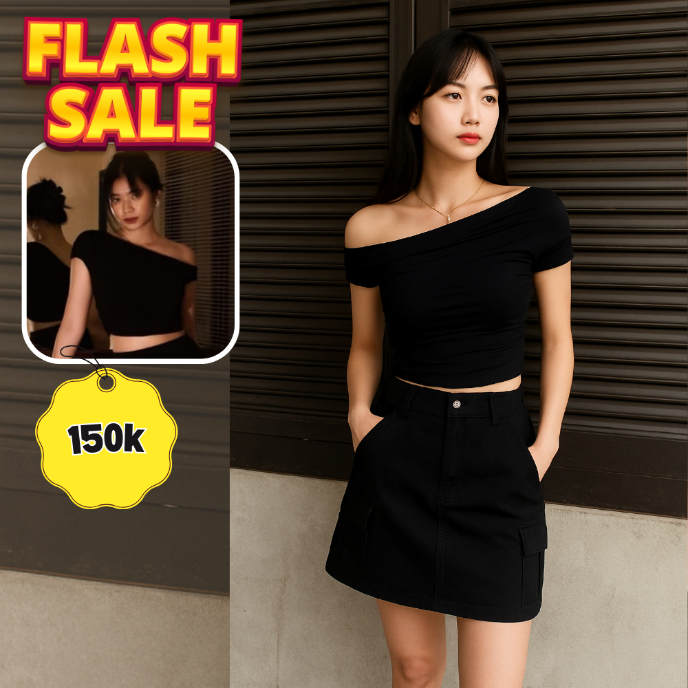 ELEVENBASIC - GWEN SET | ONE SET & TOP ONLY | SETELAN WANITA ONE SHOULDER