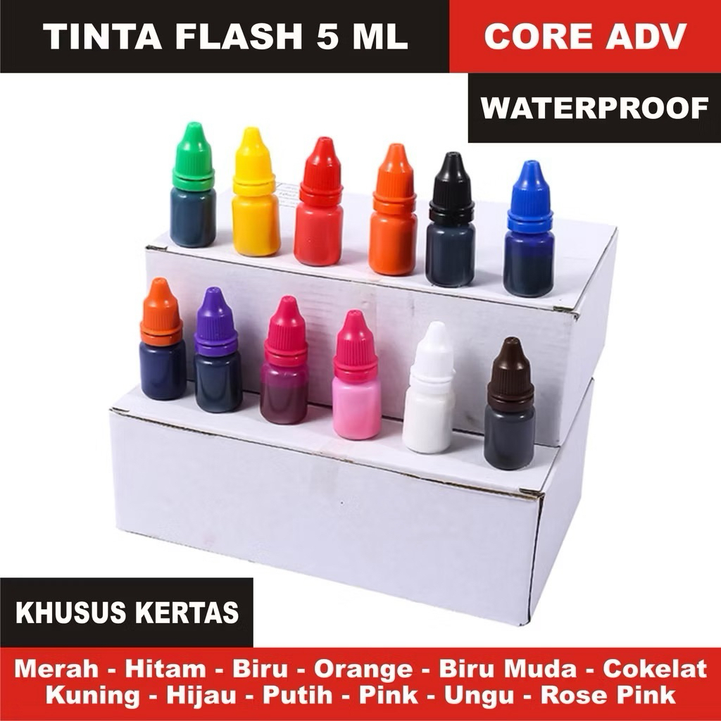 

TINTA STEMPEL FLASH UKURAN 5ml / 10ml