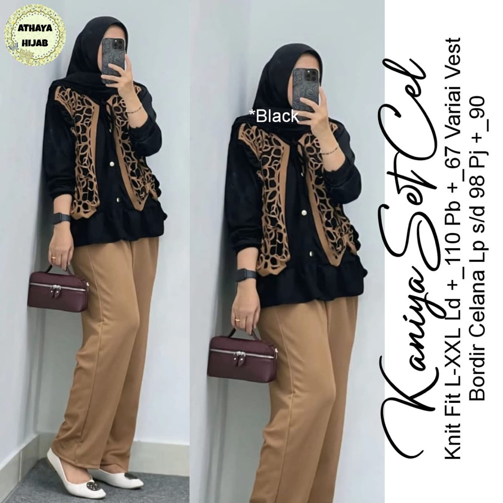 ARITA SET TUNIK BY ANY SETELAN BAJU MUSLIM WANITA TUNIK POLOS DAN ROK PLISKET SETROK PLISKET  DAN TU