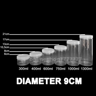 KHUSUS INSTAN MEDAN  toples plastik tabung silinder 1000ml grosir