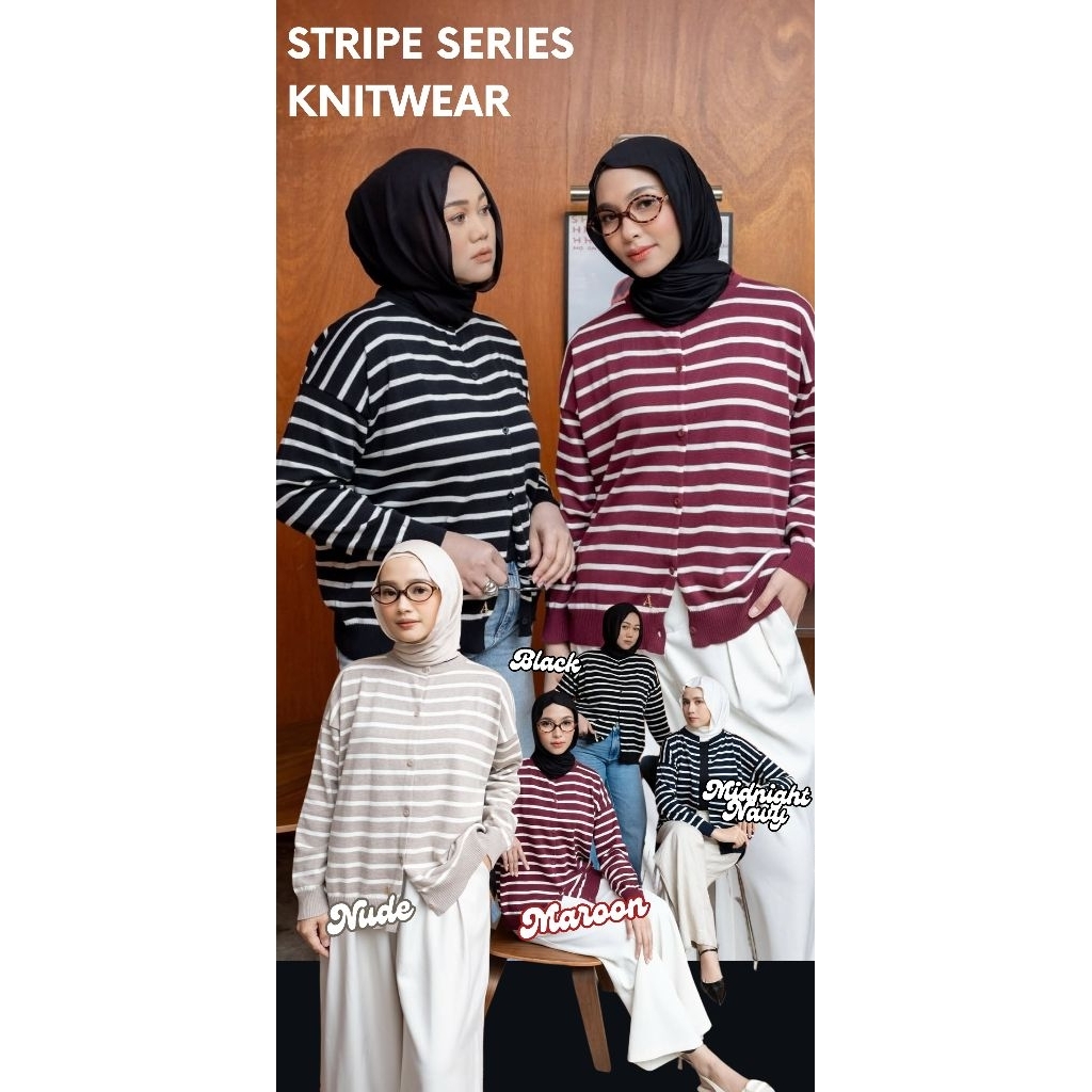 ARA STRIPED KNITWEAR BY ARASCARF