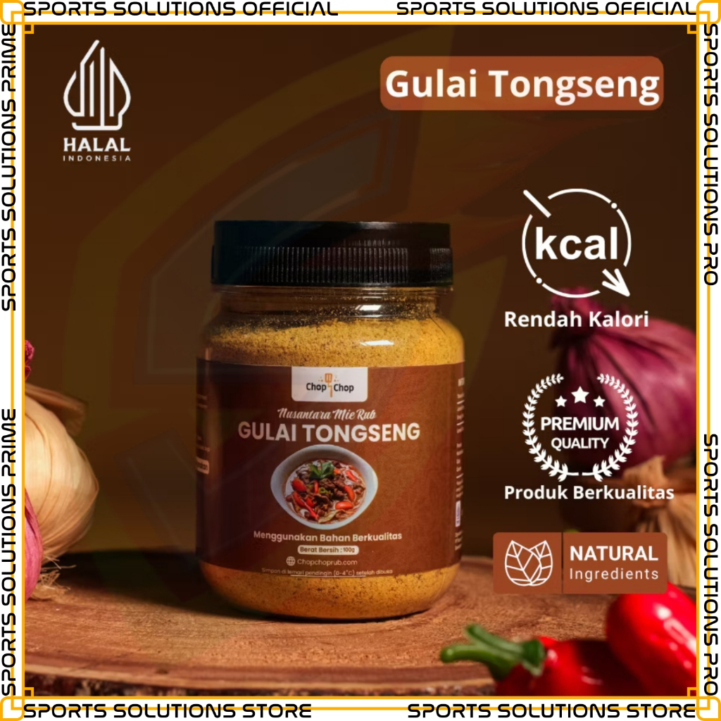 

SPORTS SOLUTIONS PRO X CHOPCHOP Nusantara Gulai Tongseng 100gr Halal CHOPCHOP Nusantara Mix Rub Gulai Tongseng 100gr - Bumbu Serbaguna Praktis dan Instan Chop Chop Nusantara Mix Rub Rendang Bumbu Marinasi Rendah Kalori Serbaguna