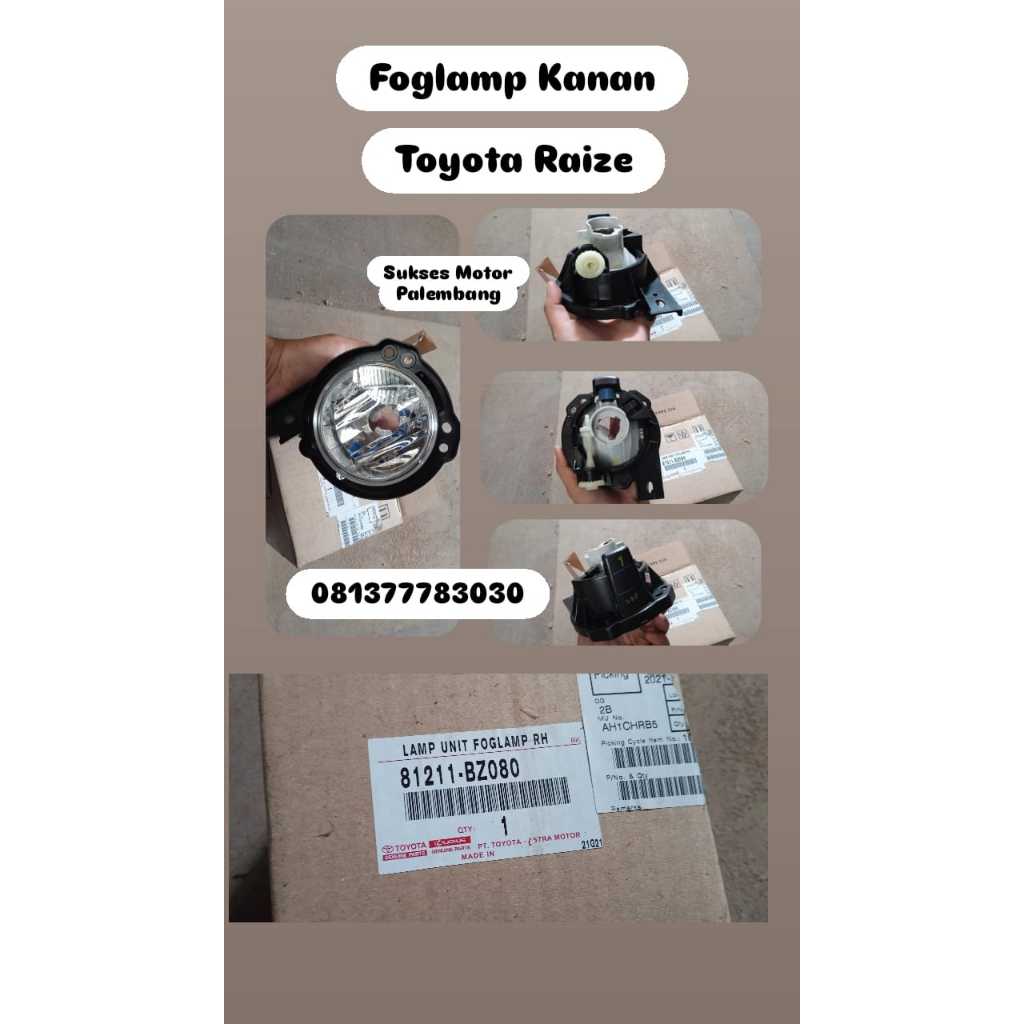 Foglamp Kanan Toyota Raize 81211-BZ080