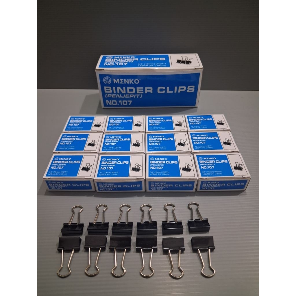 

BINDER CLIP/PENJEPIT KERTAS NO 107.(GROSIR)144PCS