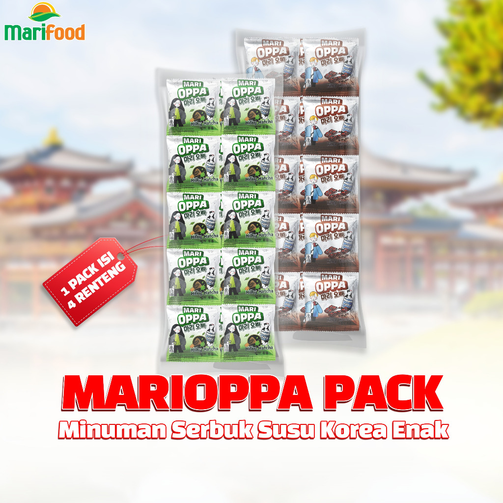 

PACK MariOppa Minuman Serbuk Susu Korea Enak - Pack Isi 4 Renteng