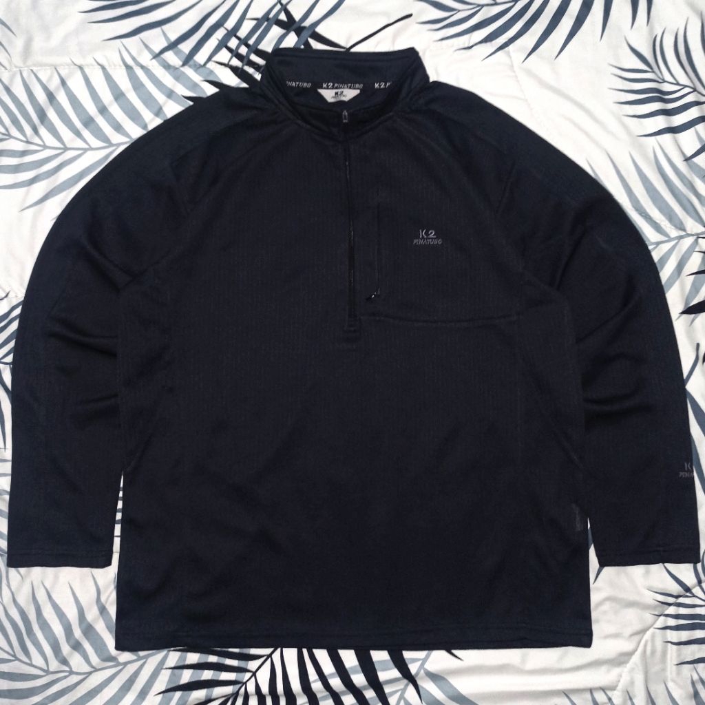 Baselayer K2 PINATUBO Half Zipper Vertikal Salur, Size M-L