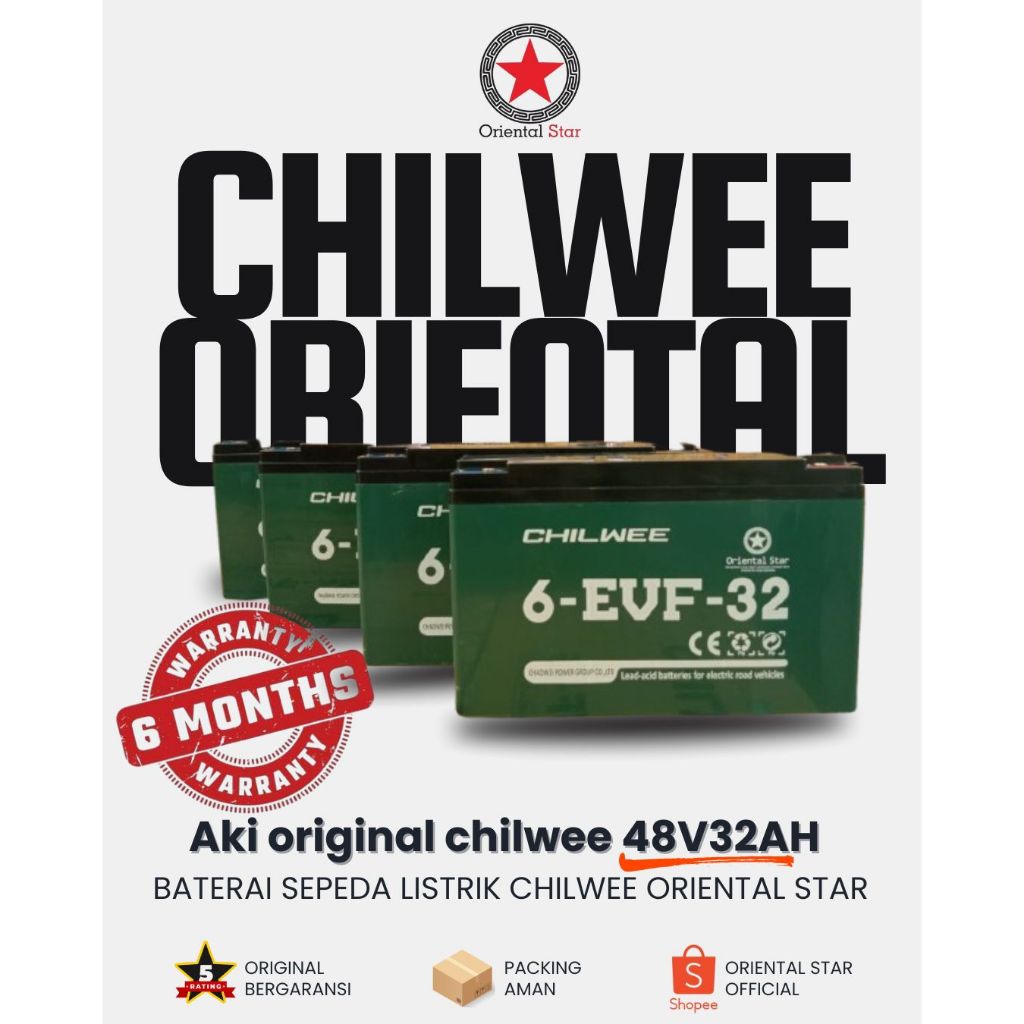 Aki Baterai Chilwee Oriental Star 48V 32Ah Sepeda Listrik