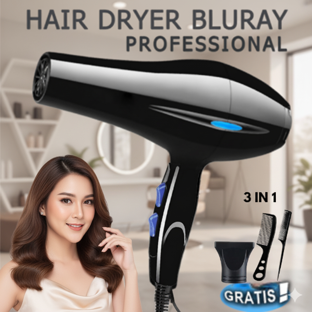 Hair Dryer Professional Salon Pengering Rambut Mini Hair Dryer Low Watt Multi Hair Styler Low Watt P