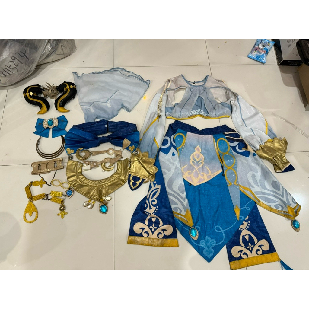 nilou genshin impact kostum + wig
