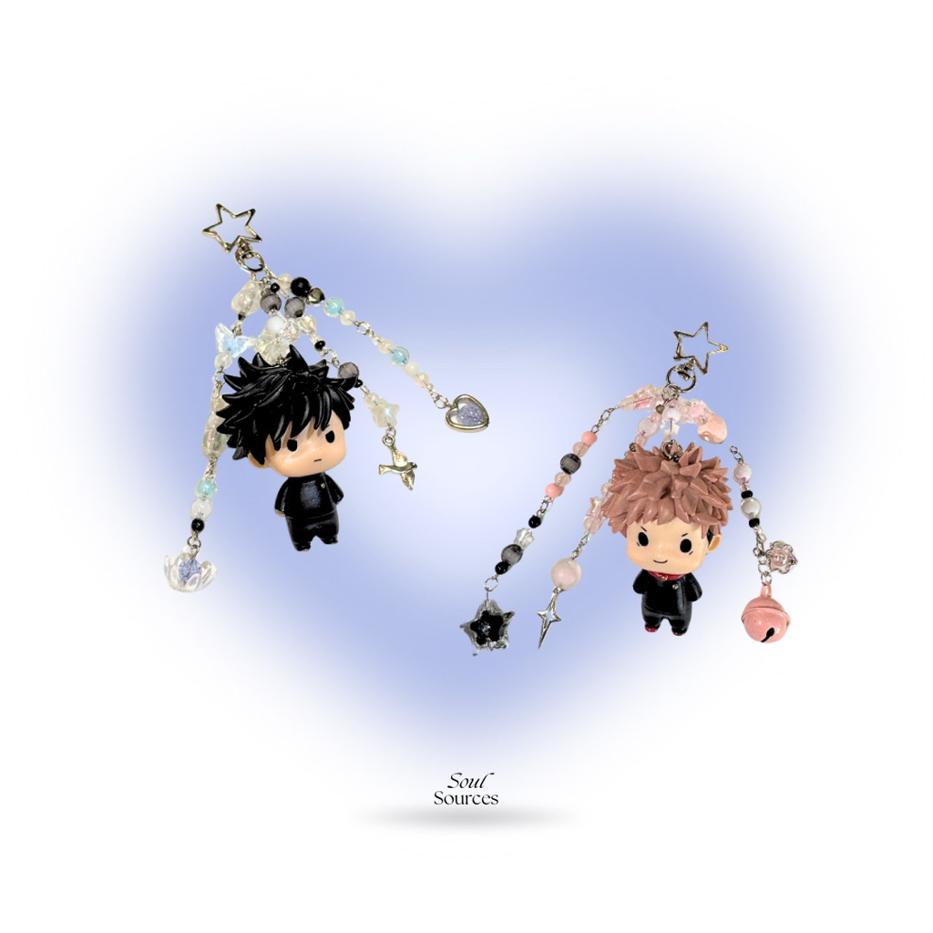 jujutsu kaisen keychain // anime keychain action figure trinkets jjk itadori megumi sukuna gojo nana