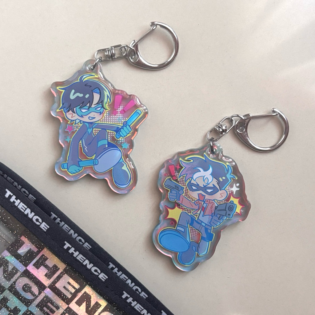 DYNAMIC DUO EPOXY KEYCHAIN