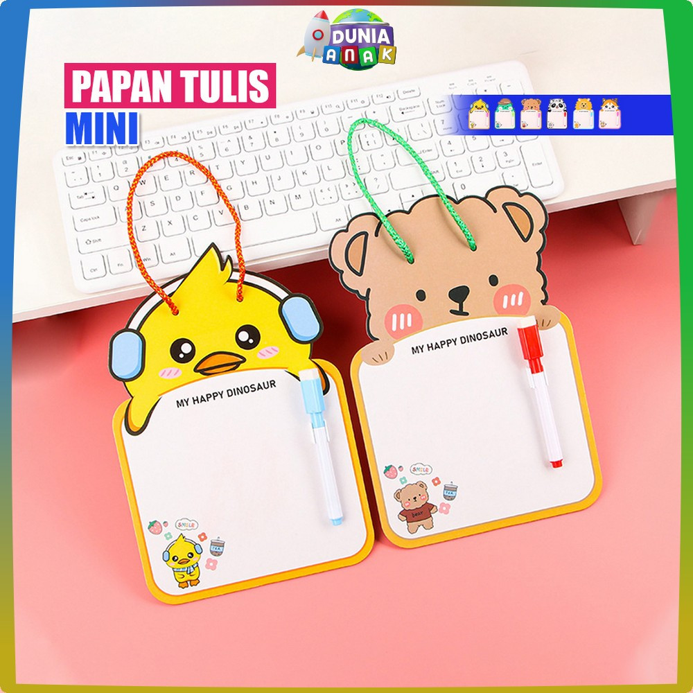 

EC Mainan Edukasi Papan Tulis Mini Anak Karakter / Papan Tulis Anak Karakter Free Spidol Bisa Dihapus dengan Tali Gantung / Mini Board Toys DUNIA ANAK M353