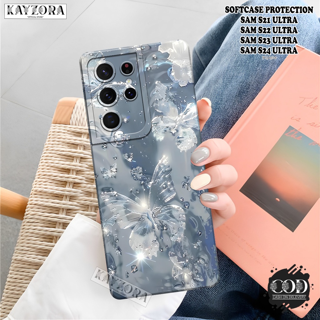 Case SAMSUNG GALAXY S21/S22/S23/S24 ULTRA Terbaru Fashion Case Kupu Kupu Softcase SAM GALAXY S21/S22