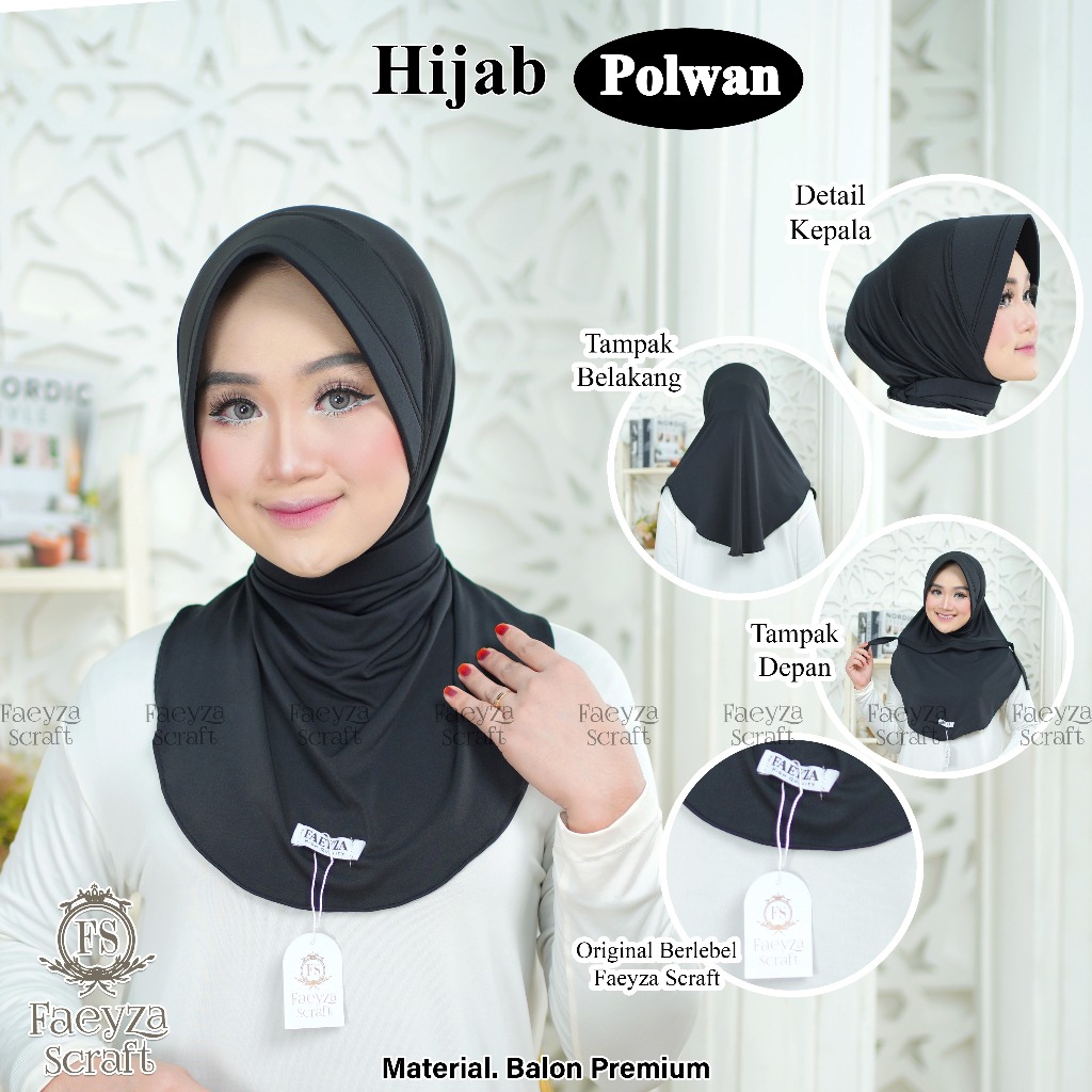Faeyza_Polwan -  Hijab Sport Polwan | Hijab Dinas Instan | Material Premium Anti Geser