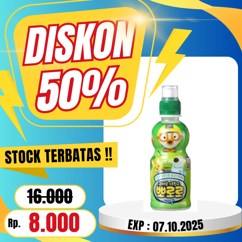 

Paldo Pororo Green Grape 235ml – Minuman Anggur Segar untuk Si Kecil