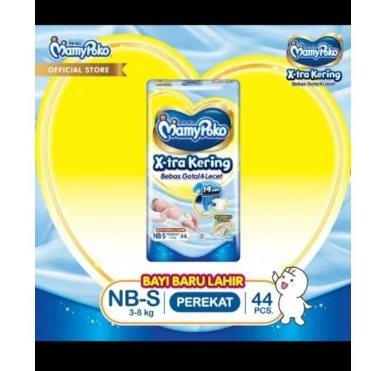 Mamy Poko NBS 44 Perekat Newborn - Pampers Bayi Baru Lahir - Pampers Mamypoko