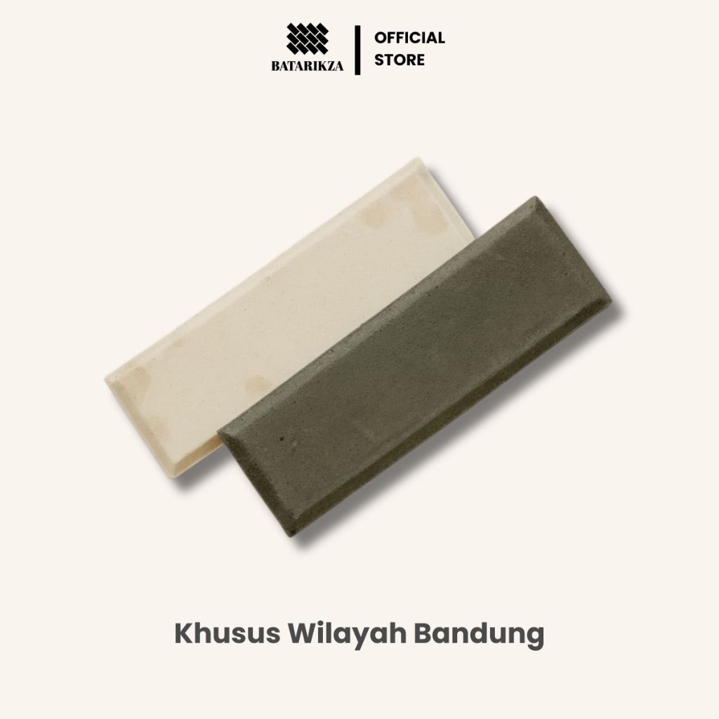 Batarikza - Bata Tempel Beton 24×7×2 cm - Abu, Putih, Merah (Khusus Bandung)