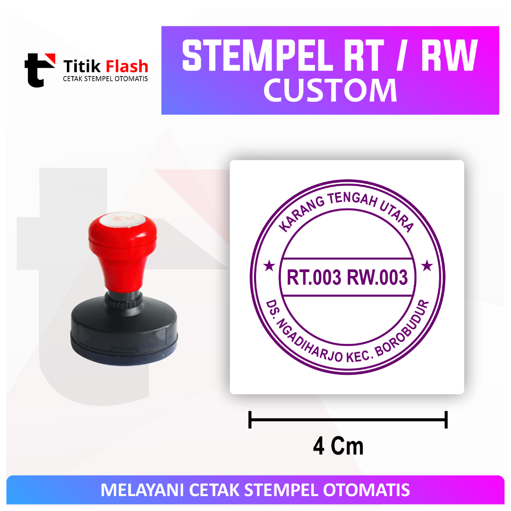 

STEMPEL RT RW/ STEMPEL OTOMATIS/ STEMPEL CUSTOM