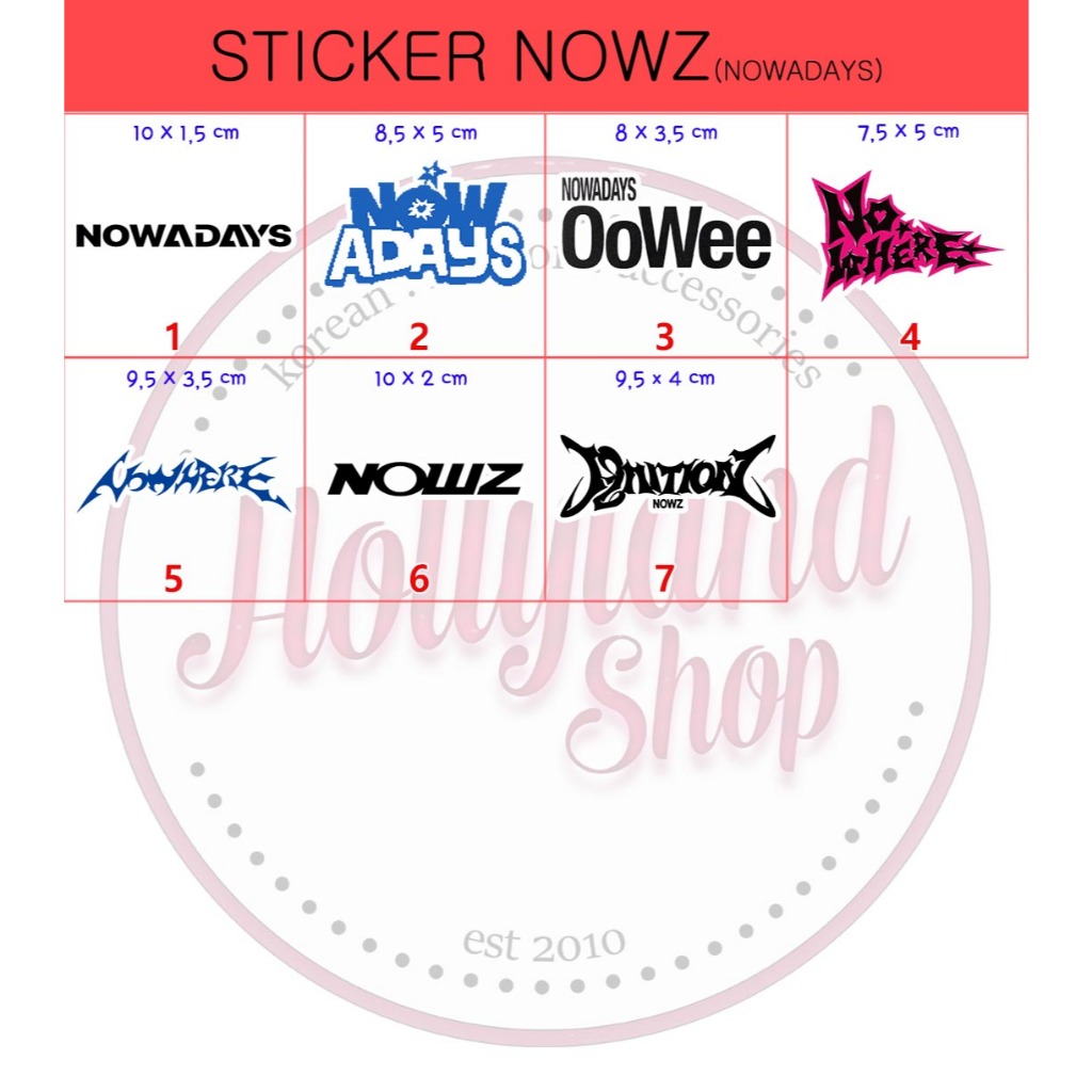 

Sticker NOWZ nowadays Logo (5pcs Stiker) Unofficial
