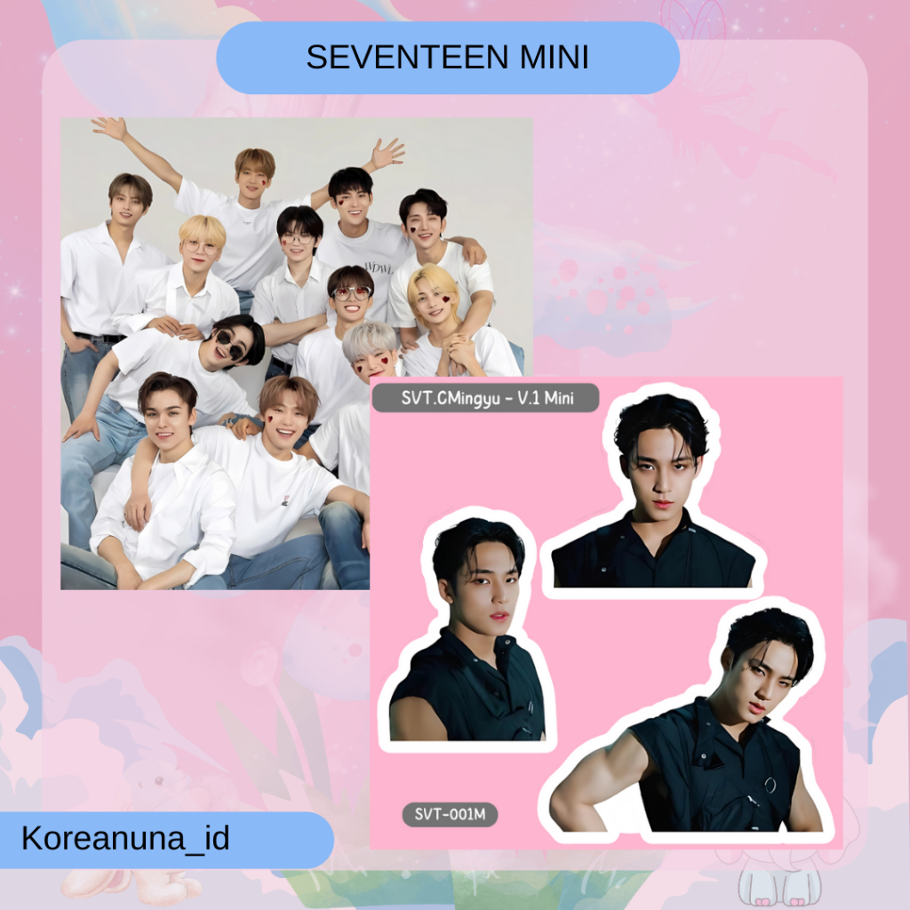 

Sticker Kpop Seventeen Carat Mingyu Lucu Aesthetic Stiker Deco Jurnal Buku Note Memo Glossy Gliter