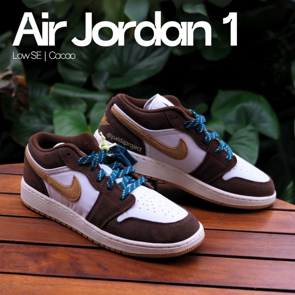 Sepatu Sneakers Anak Air Jordan 1 Low SE Cacao Wow 100% Authentic