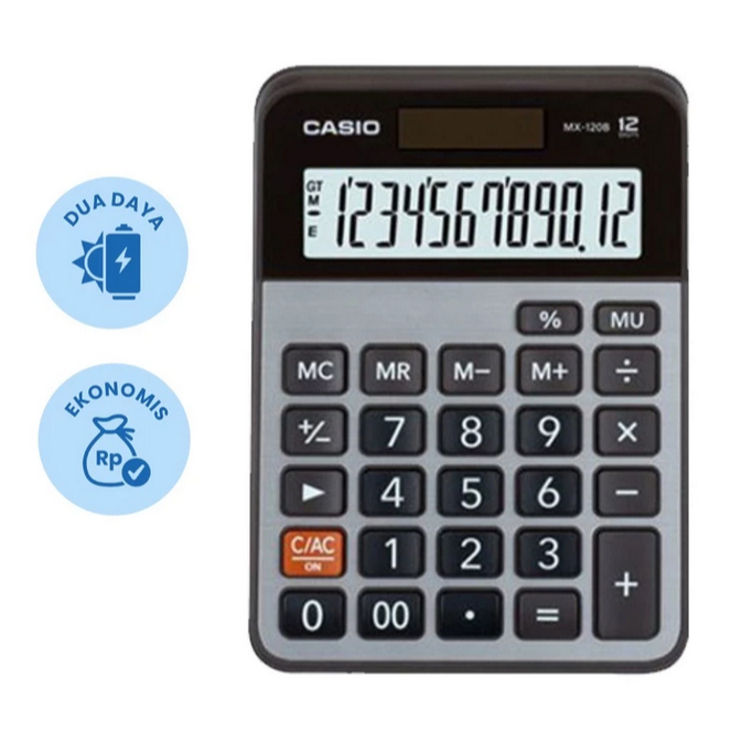 

CALCULATOR / KALKULATOR TOKO DAGANG BISNIS KERJA / CALCULATOR 12 DIGIT / CALCULATOR CASIO MX120B