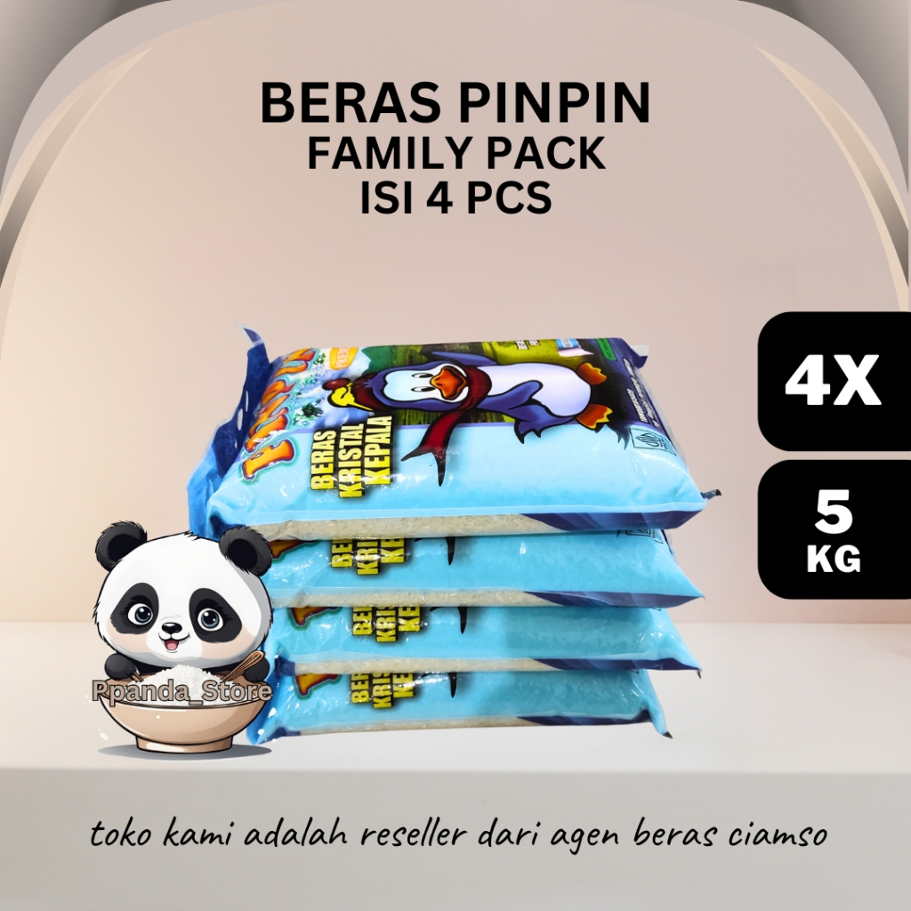 

Beras pinpin 5kg×4 Family Pack (isi 4 sak) wangi dan punel | Pengiriman Instant