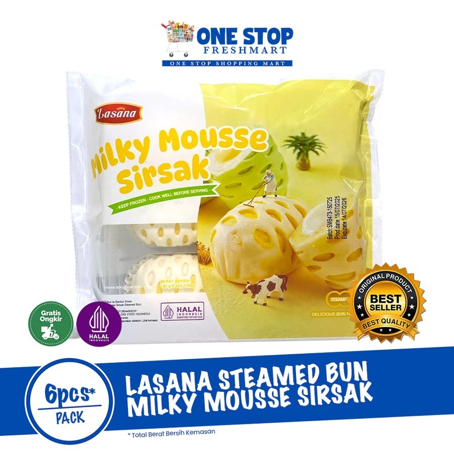 

INSTAN LASANA STEAMED BUN MILKY MOUSSE SIRSAK ISI 6PCS